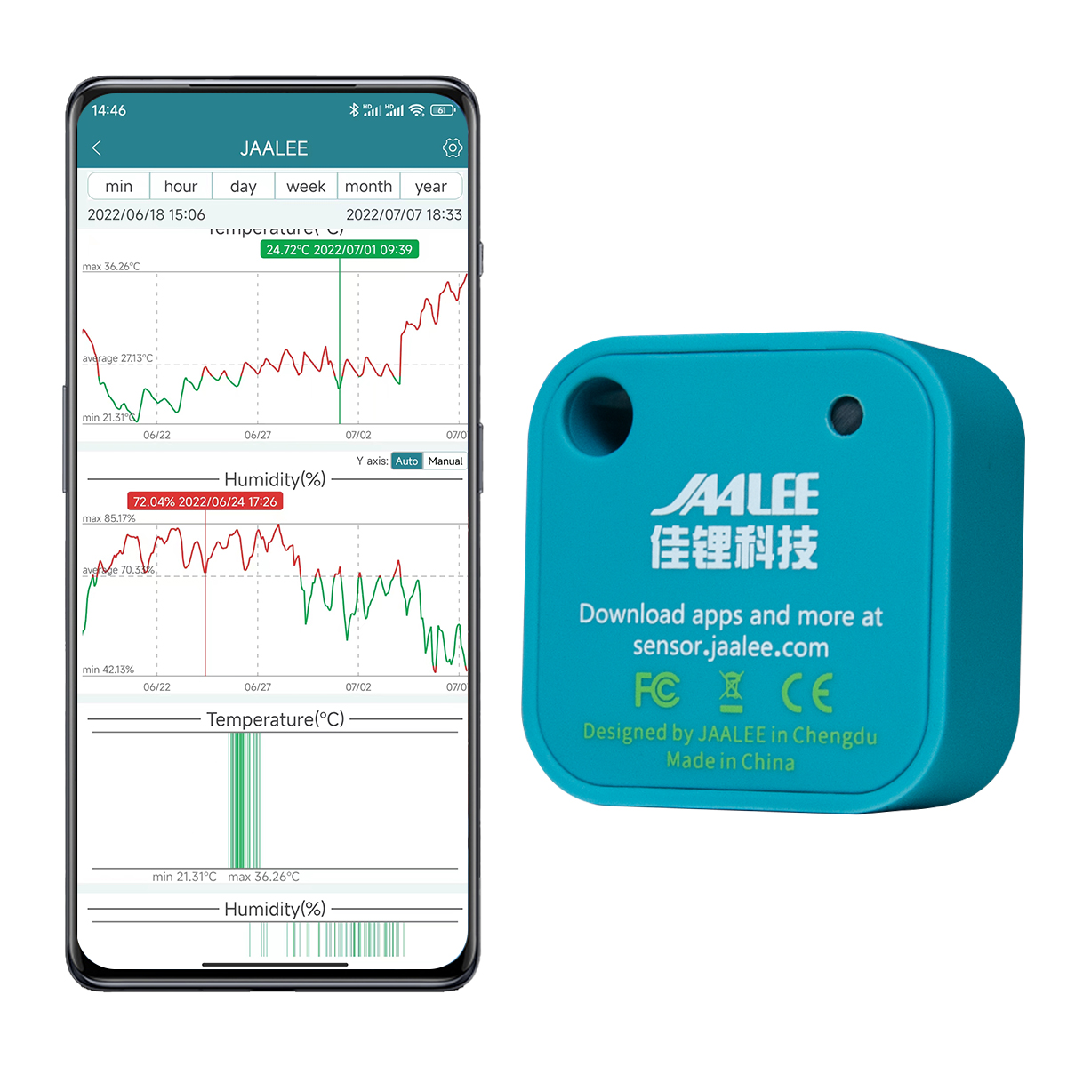 Digital Hygrometer Probe - Термометр/гигрометр jaalee JHT с датчиком температуры/влажности/точки