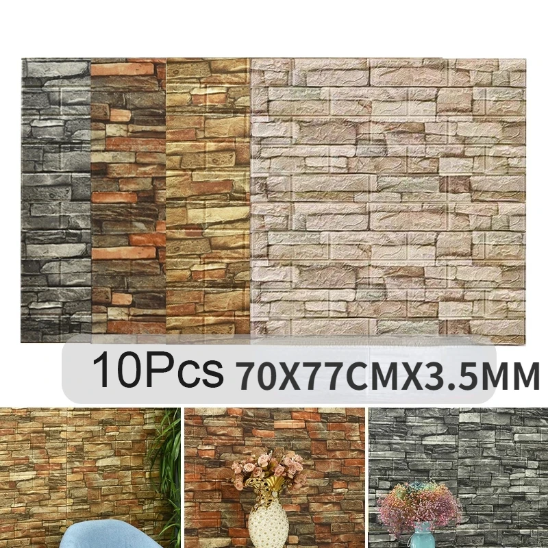 Pvc Panel Background - 10 шт., самоклеящиеся 3D-наклейки на стену