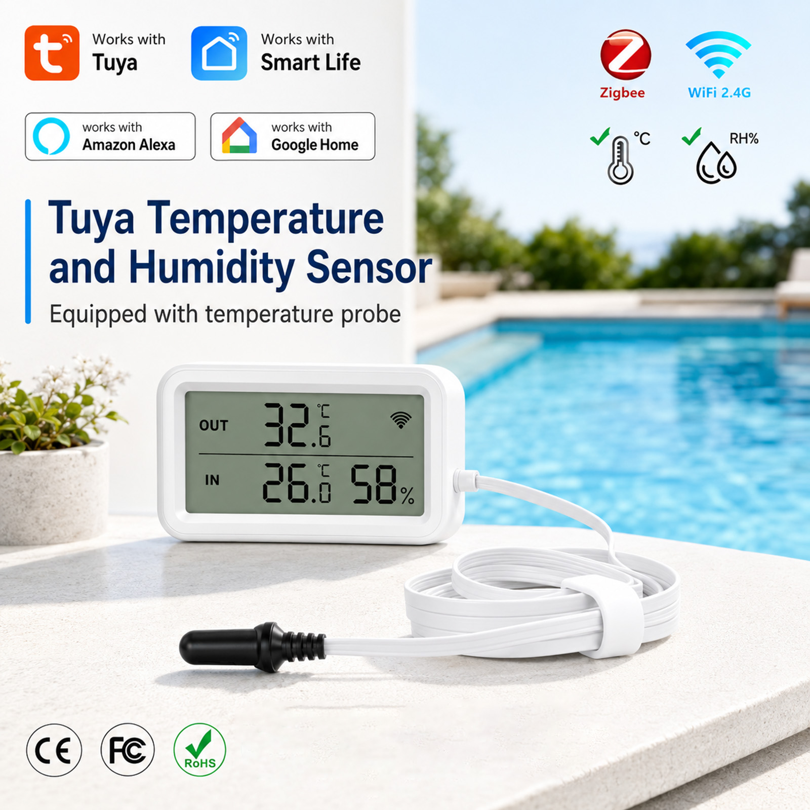 Внешний водонепроницаемый датч – обзор и цена Digital Hygrometer Probe